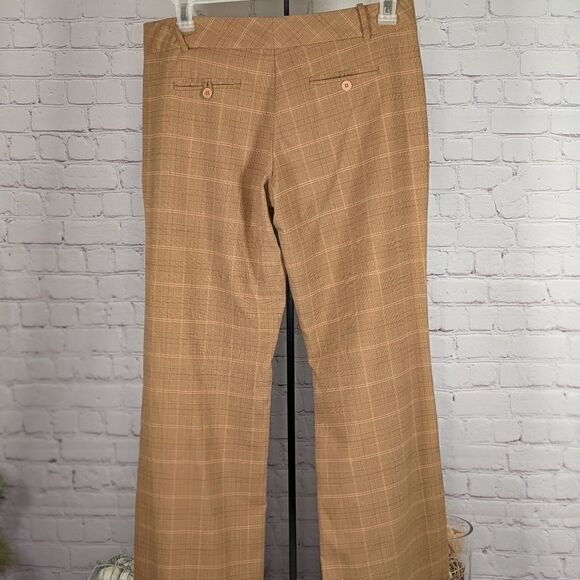 Forever 21 Brown and Tan Plaid Retro Cuffed Slacks - Picture 4 of 7